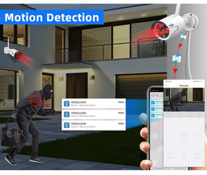 Hiseeu Wireless IP Camera 3MP Waterproof Indoor Outdoor Security WiFi Kit - stepyours.com