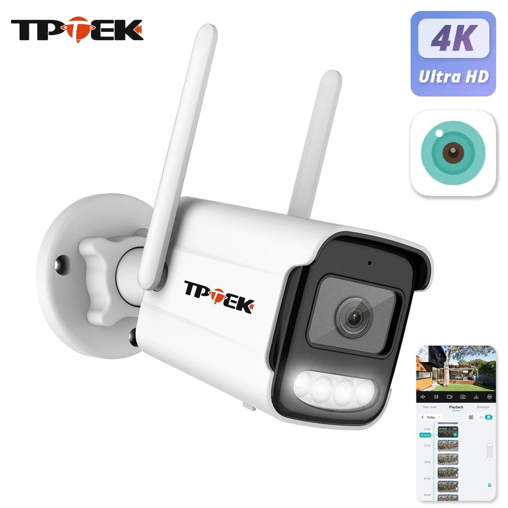 8MP 4K IP Camera WiFi Bullet Outdoor With AI Human Detection - stepyours.com