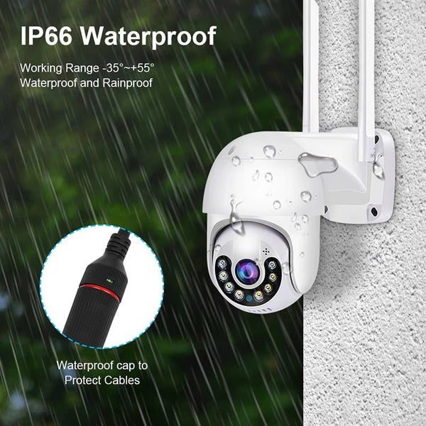 8MP 4K Wireless PTZ Camera AI Auto Tracking Color Night Vision CCTV iCsee - stepyours.com