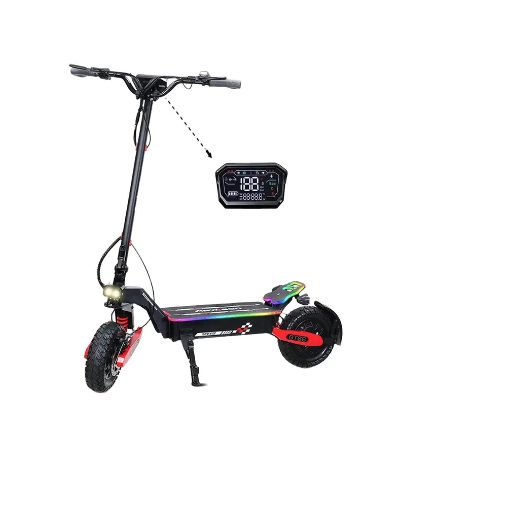 Arwibon GT06Plus Adult Electric Scooter,Speed up to 35MPH, 52V23.4AH ,11 Inch Off-Road Tires, Foldable Sports Commuter E-Scooter