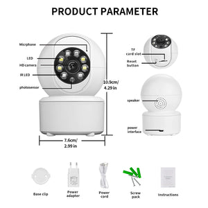 1080P Smart WiFi Pet Monitor Camera With Night Vision And Auto Tracking - stepyours.com