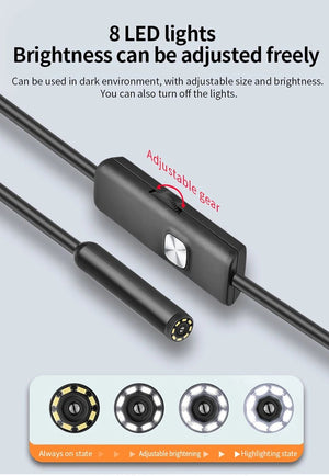 8mm 1080P Car Endoscope Boroscope For iPhone Android Type C - Plug And Play - stepyours.com