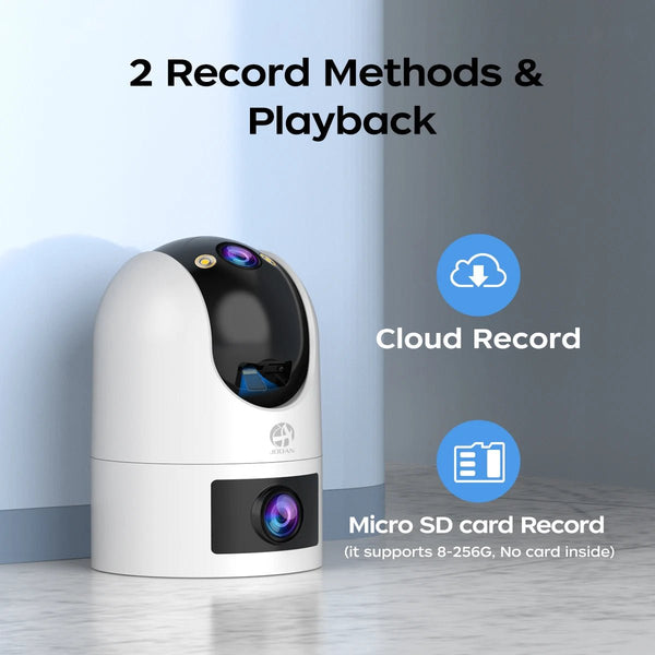 JOOAN 4K Outdoor 5G Wifi Surveillance Camera Dual Lens Auto Tracking PTZ CCTV - stepyours.com