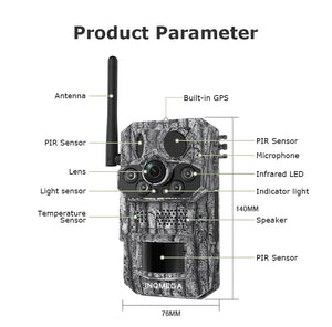 INQMEGA4G Solar Trail Camera 2K Night Vision 5MP PIR Motion Activated - stepyours.com