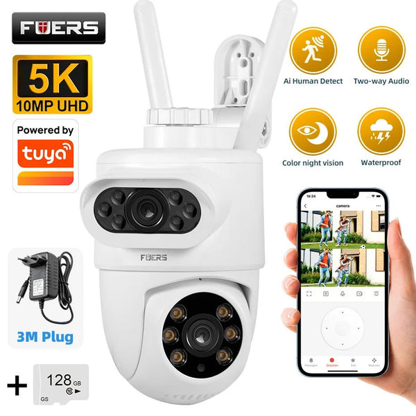 Fuers 8MP Outdoor IP Camera - Auto - Tracking and Tuya Smart Life Compatible - stepyours.com