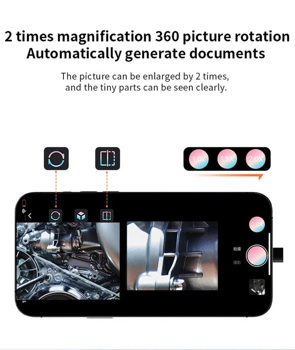 8mm 1080P Car Endoscope Boroscope For iPhone Android Type C - Plug And Play - stepyours.com