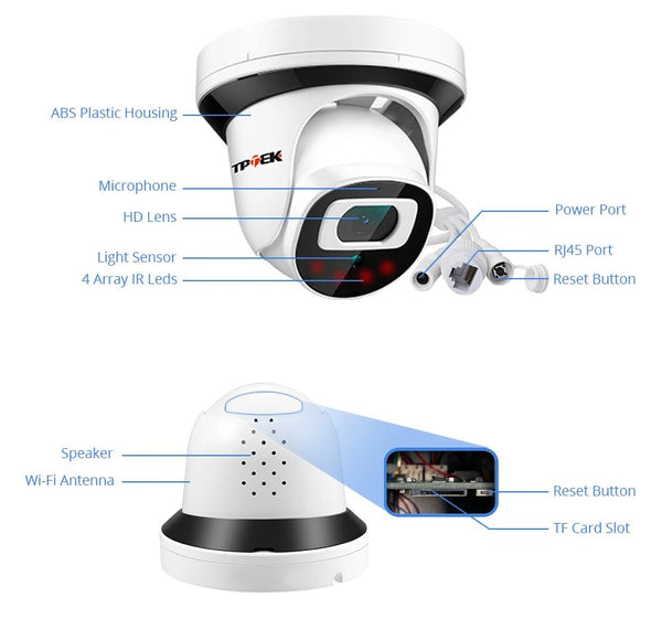 4MP WiFi IP Surveillance Camera With 2.8mm Lens Indoor Two Way Audio CamHi Cam - stepyours.com
