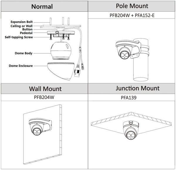 Dahua IPC HDW4631C A 6MP PoE Dome IP Camera 50M IR Built In Microphone - stepyours.com