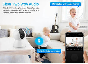 Kerui Mini Indoor Wireless 5MP WiFi IP Camera With Smart Auto Tracking - stepyours.com