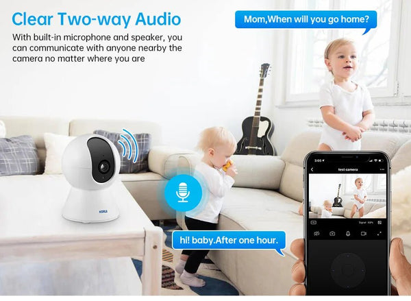Kerui Mini Indoor Wireless 5MP WiFi IP Camera With Smart Auto Tracking - stepyours.com