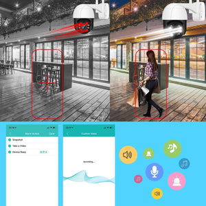 1080P PTZ WiFi IP Camera Outdoor - AI Human Detection 4X Digital Zoom H265 P2P - stepyours.com