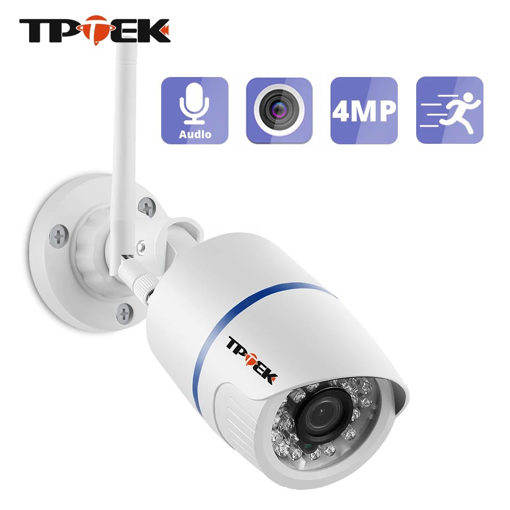 4MP Outdoor WiFi Bullet IP Camera - Weatherproof 1080P Security Hooks - stepyours.com