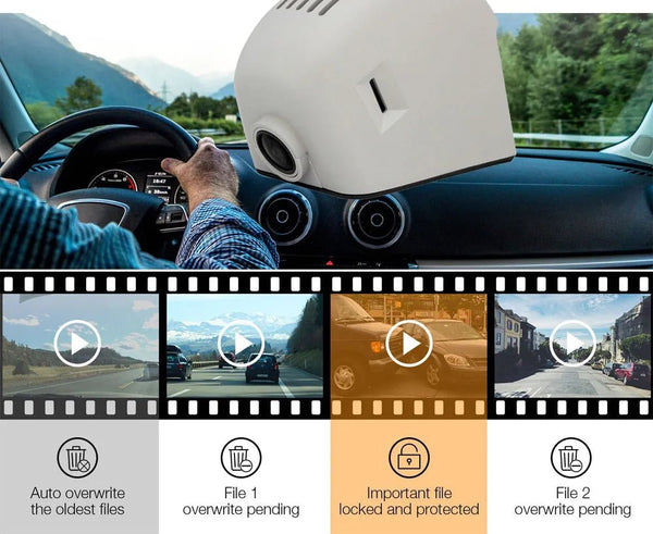 Plug And Play Audi Dash Cam With App Control 1080p Front Camera A3 A4 A5 A6 Q5 Q7 - stepyours.com