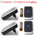 Waterproof Wireless Doorbell AC 100V-240V EU Plug Smart Remote control Door Bell Rings with battery included , plug and play. by stepyours.com