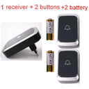 Waterproof Wireless Doorbell AC 100V-240V EU Plug Smart Remote control Door Bell Rings with battery included , plug and play. by stepyours.com