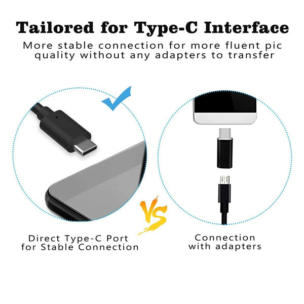 JCWHCAM Type C Endoscope 7.0mm USB C Inspection Camera For Android PC - stepyours.com