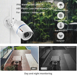 4MP Outdoor WiFi Bullet IP Camera - Weatherproof 1080P Security Hooks - stepyours.com