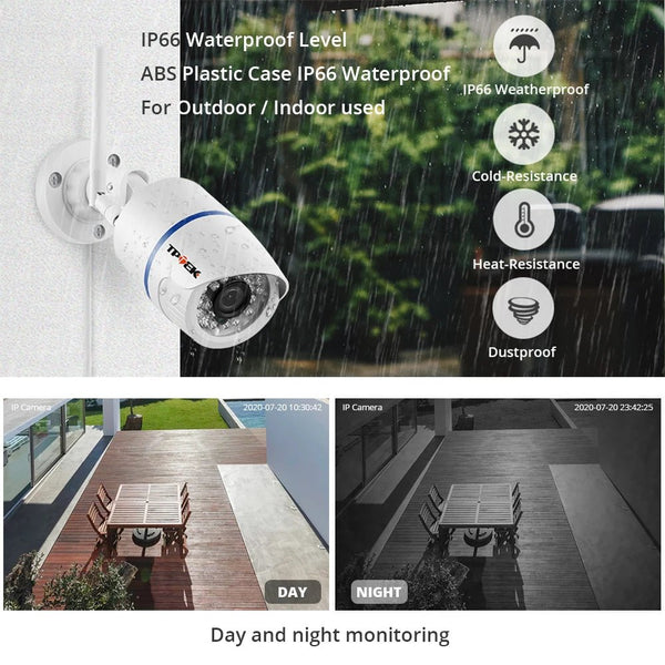 4MP Outdoor WiFi Bullet IP Camera - Weatherproof 1080P Security Hooks - stepyours.com