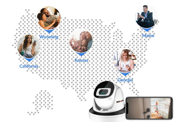 4MP WiFi IP Surveillance Camera With 2.8mm Lens Indoor Two Way Audio CamHi Cam - stepyours.com