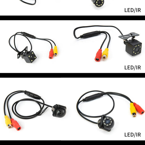 Hippcron Car Rear View Camera 4 LED Night Vision 170 Degree Waterproof CCD - stepyours.com