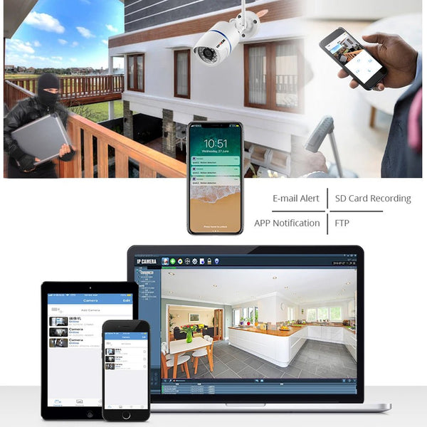 4MP Outdoor WiFi Bullet IP Camera - Weatherproof Surveillance With Motion Alerts - stepyours.com