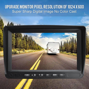 GreenYi 7 Inch 1280x720 AHD Wireless Truck DVR Monitor With Night Vision Camera - stepyours.com