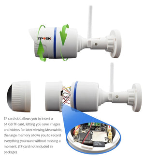 4MP Outdoor WiFi Bullet IP Camera - Weatherproof 1080P Security Hooks - stepyours.com