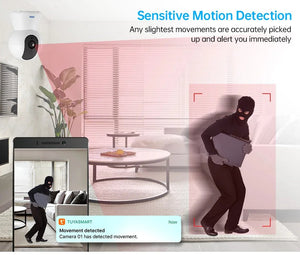Kerui 5MP 8MP 4K Mini WiFi IP Camera - Tuya Auto Tracking Indoor Security Hooks - stepyours.com
