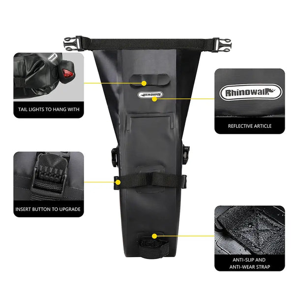 Rhinowalk Bicycle Saddle Bag 1.5L 2.5L Full Waterproof Cycling Seat Bag MTB Road Repair Tools Bag Bike Tail Pack Accessories