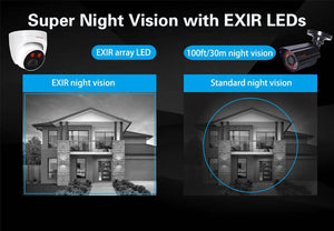 SIMICAM 4K 8MP IP Dome Camera PoE ONVIF Night Vision 150ft Audio H265 CCTV NVR - stepyours.com