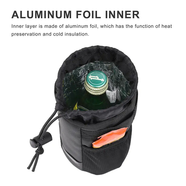 Rhinowalk Bicycle Bag Bike Bottle Holder Cycling Water Bottle Carrier Pouch MTB Bike Insulated Kettle Handlebar Bag Accessories