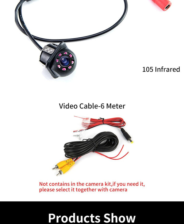 Hippcron Waterproof Infrared Night Vision Rear Backup Camera 170 Degree Parking - stepyours.com