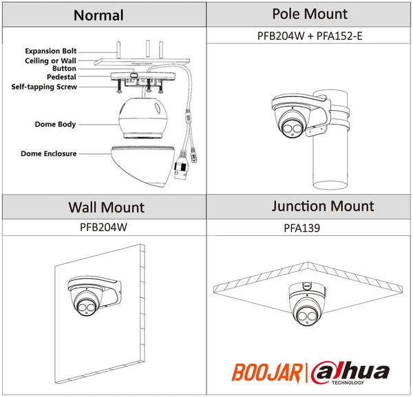 Dahua IPC - HDW4631C - A 6MP PoE Dome IP Camera - Multilingual Firmware, IP67 - stepyours.com