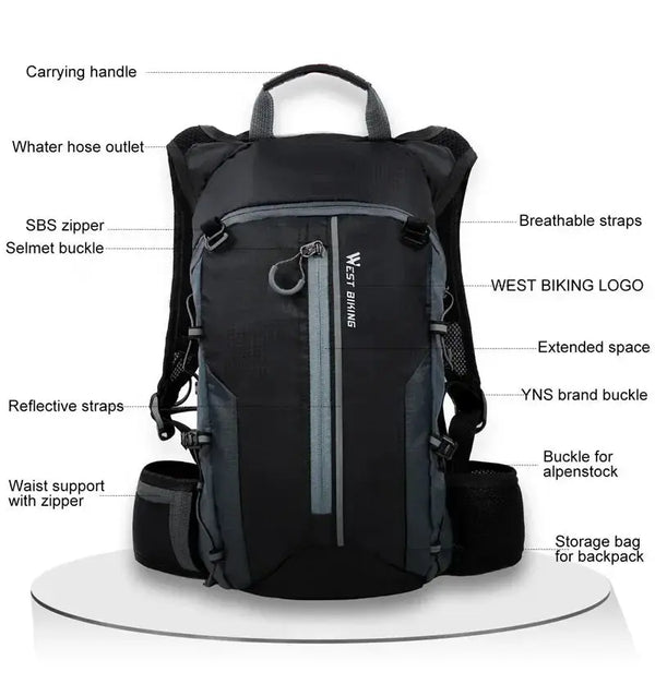 Lightweight Cycling Backpack for Riders — product view 9