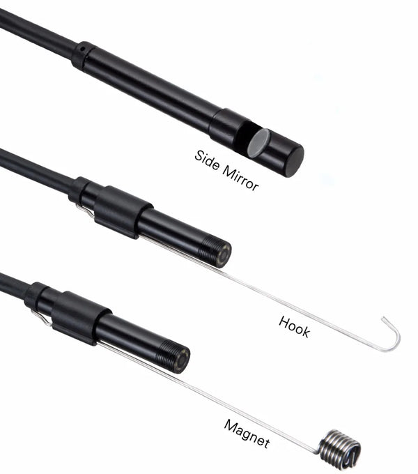 AN98A 8mm Endoscope Camera 1080P USB Borescope 8 LEDs 5M Cable Hooks - stepyours.com