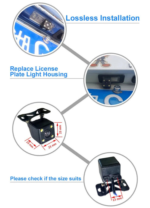GreenYi Rear View Camera Bracket With License Plate Lights For Suzuki SX4 Liana - stepyours.com