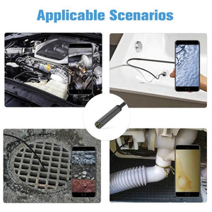 AN98A 8mm Endoscope Camera 1080P USB Borescope 8 LEDs 5M Cable Hooks - stepyours.com