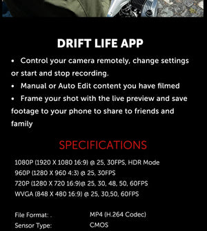 Drift Ghost XL Action Camera 1080p Full HD Waterproof Rotating Lens Dash Cam - stepyours.com