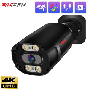 4K 8MP Outdoor Security IP Turret Camera PoE Onvif With Human Detection - stepyours.com