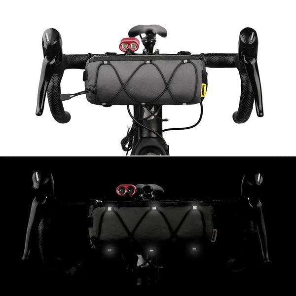 Rhinowalk Bike Bag Portable Handlebar Pannier Multi-purpose Large Capacity Backpack MTB Road Cycling Frame Tube Bag Elastic Band