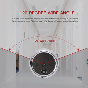 KAK 2.8" LCD Screen Electronic Door Viewer Bell IR Night Door Camera Photo Recording Digital Door Viewer Smart Peephole Doorbell by stepyours.com