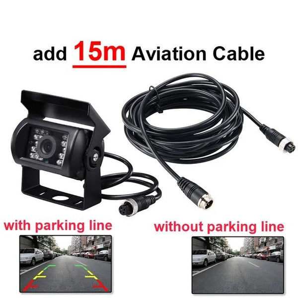 Waterproof 4 Pin AV Port Reverse Backup Camera With IR Night Vision For Trucks - stepyours.com