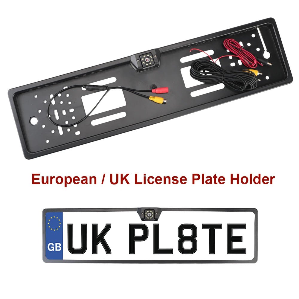 12V Car Rear View Camera 4 And 8 LED License Plate Holder Parking Sensor - stepyours.com