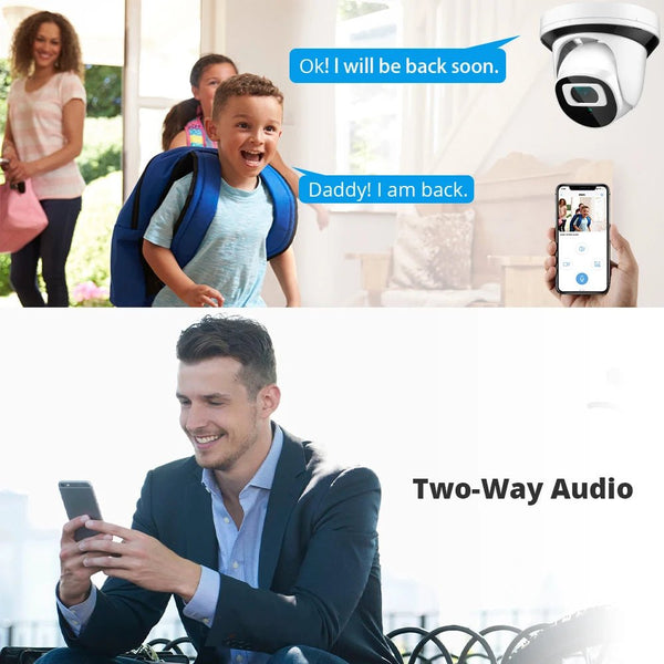 4MP WiFi IP Surveillance Camera With 2.8mm Lens Indoor Two Way Audio CamHi Cam - stepyours.com