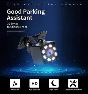 Hippcron 8 LED Night Vision Car Rear View Camera CCD Waterproof HD Video - stepyours.com