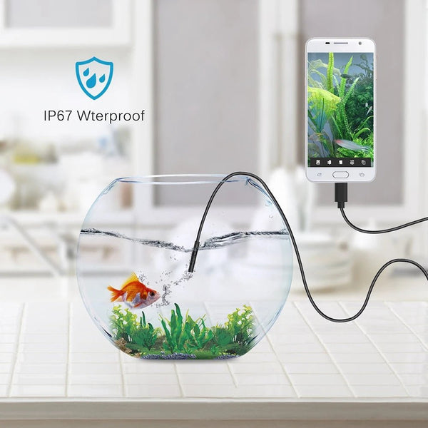 7.0 To 5.5 mm IP67 Waterproof Endoscope Camera - Android Borescope With 6 LEDs - stepyours.com