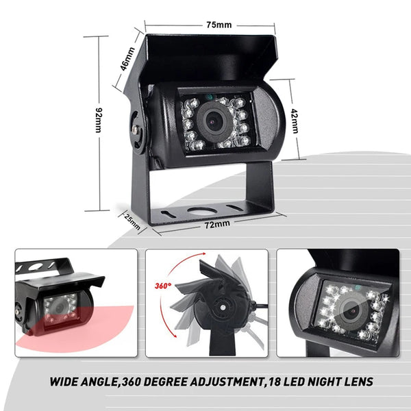 Waterproof 4 Pin AV Port Reverse Backup Camera With IR Night Vision For Trucks - stepyours.com