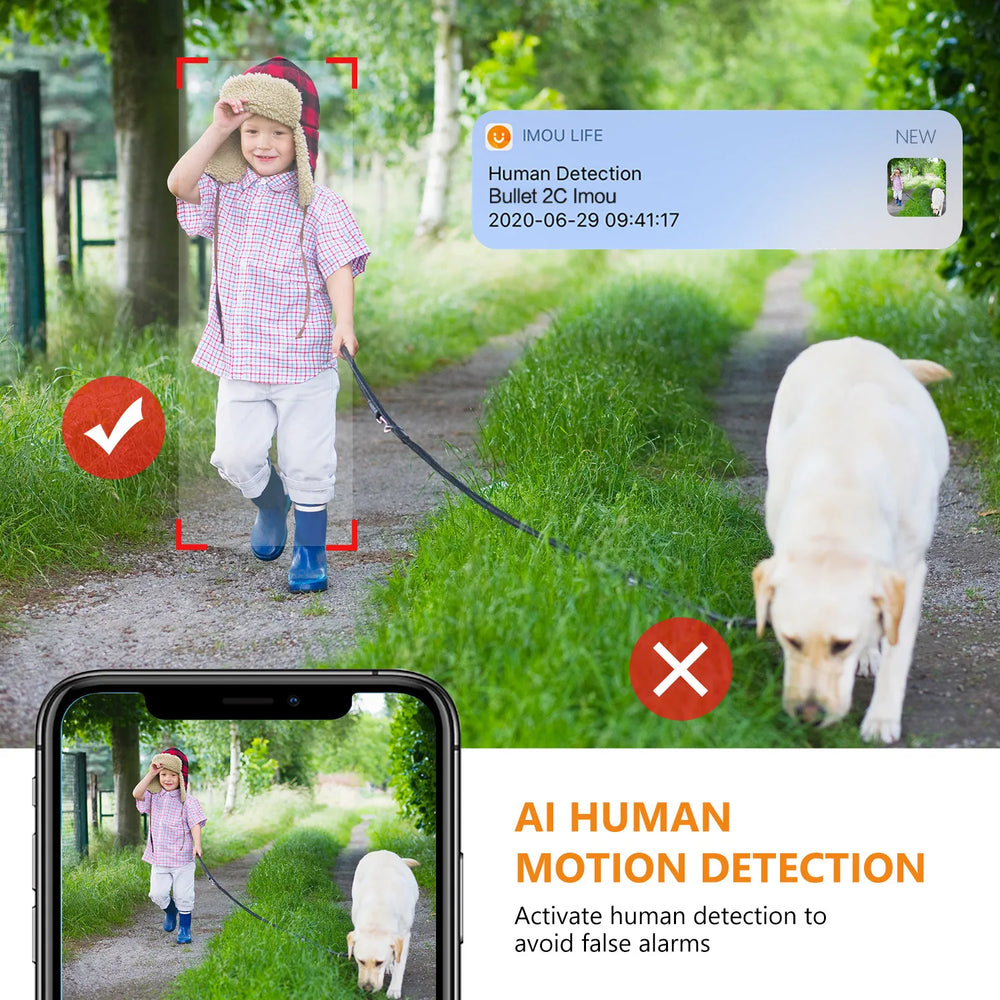 IMOU Outdoor Bullet 2C 5MP WiFi Camera Weatherproof AI Human Detection - stepyours.com
