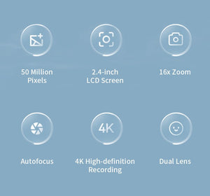 4K Digital Camera Travel Selfie Camera 36MP 1080p 2.4in Screen Optical Zoom - stepyours.com