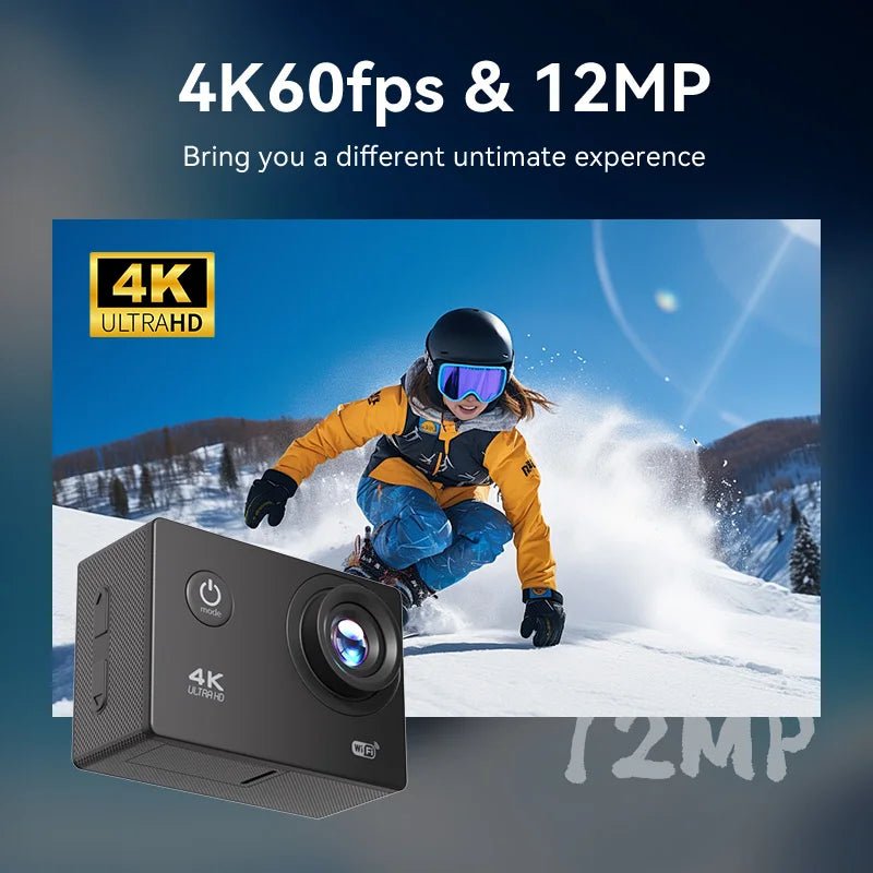 4K Outdoor Action Camera Waterproof Underwater Helmet Camera With WiFi 30FPS - stepyours.com
